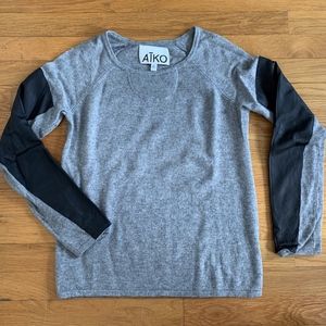 Aiko sweater wool, cashmere and leather size S